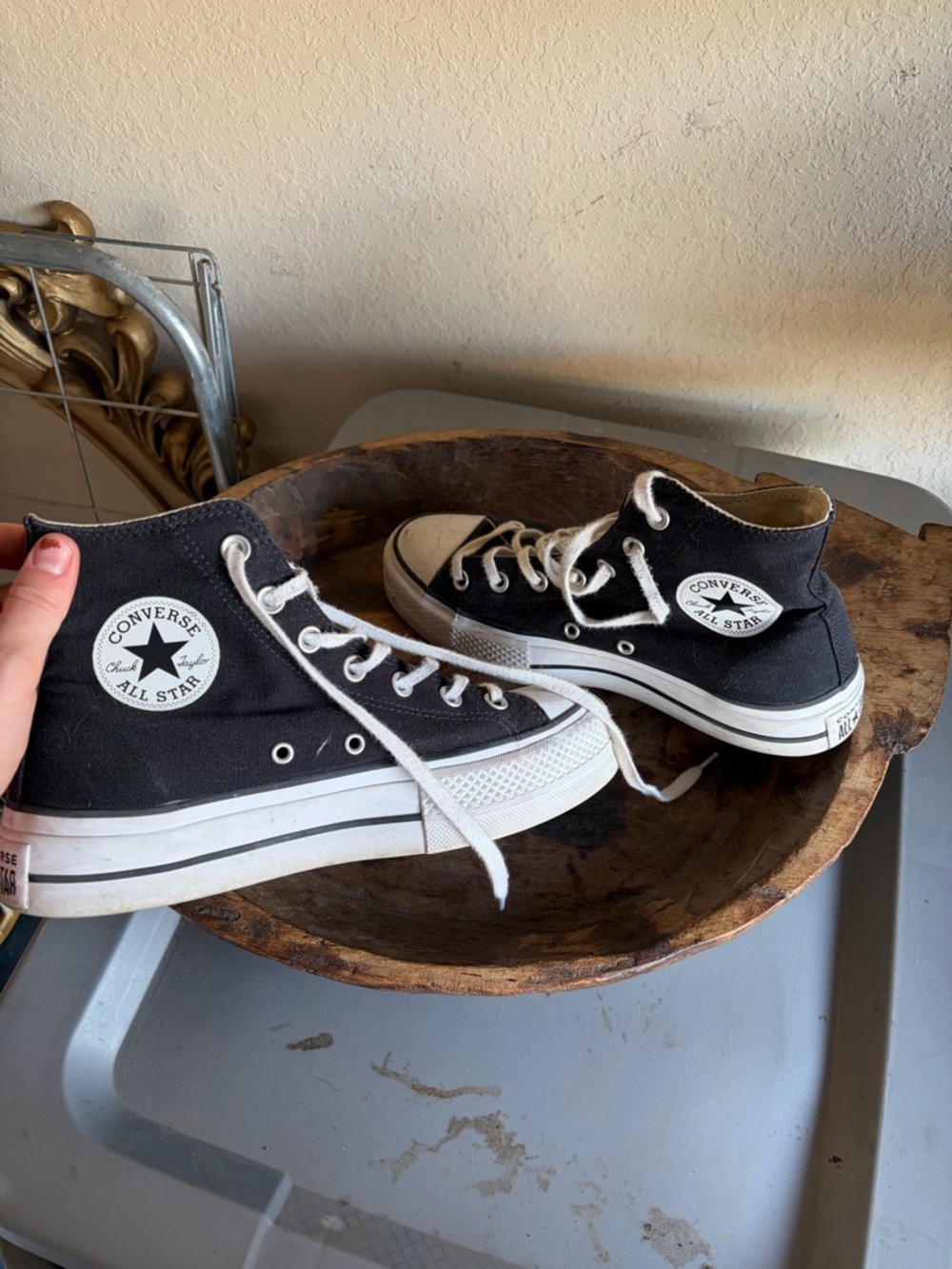 Converse Black and White High Top Sneakers